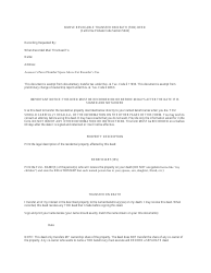 Document preview: Simple Revocable Transfer on Death Deed Form - California