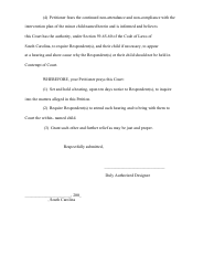 &quot;Checklist for Submitting Contempt of Court/Rule to Show Cause - Petition (School District of Colleton County)&quot; - County of Colleton, South Carolina, Page 3