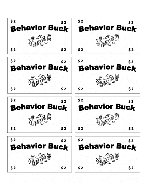 &quot;Two Behavior Bucks Templates&quot; Download Pdf