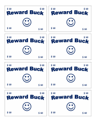 &quot;Ten Reward Buck Template&quot;