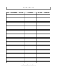 &quot;Donation Record Spreadsheet Template&quot;
