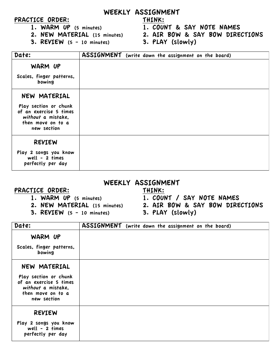 assignment with chart