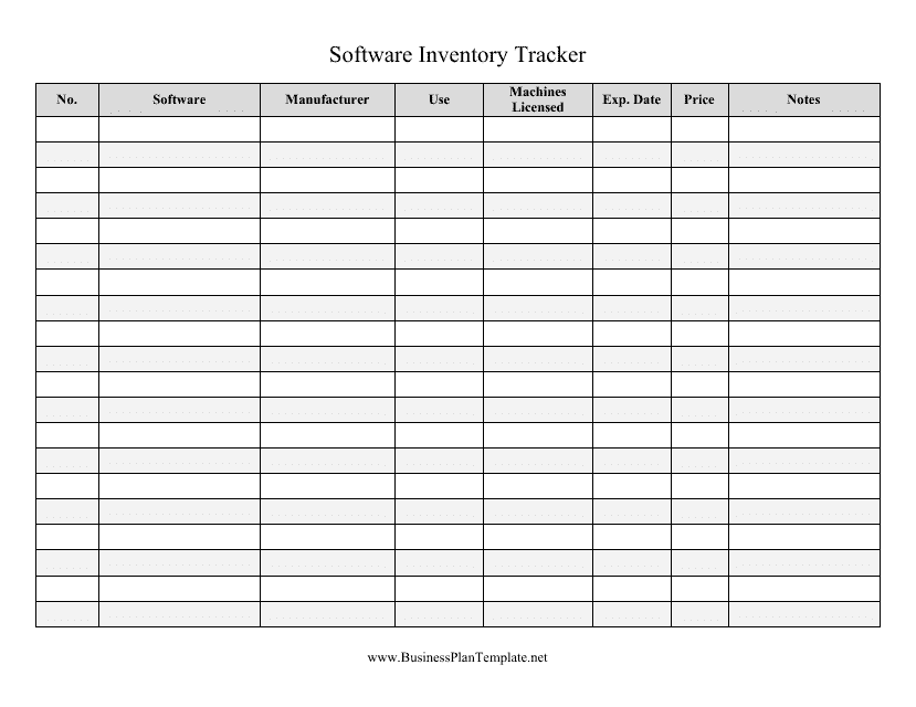 &quot;Software Inventory Tracking Spreadsheet Template&quot; Download Pdf