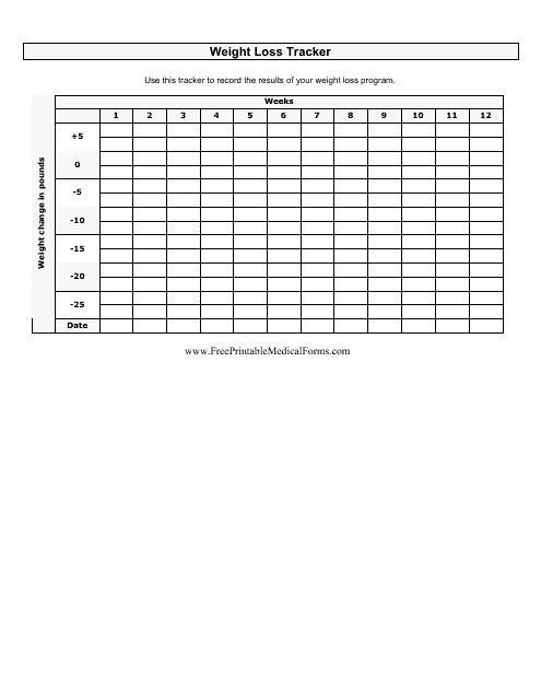 weight loss tracker excel free