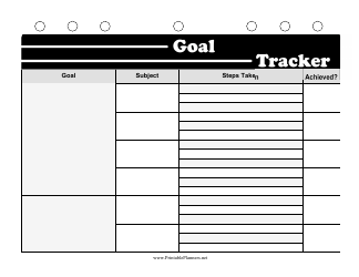 Document preview: Student Goal Tracking Template