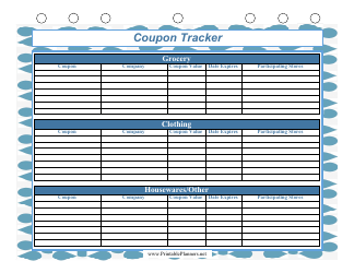&quot;Blue Coupon Tracking Template&quot;