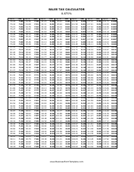 8.875% Sales Tax Calculator, Page 3