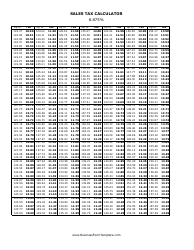 8.875% Sales Tax Calculator, Page 4