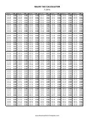 7.25% Sales Tax Calculator, Page 2