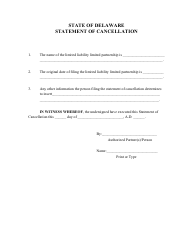 Statement of Cancellation of Limited Liability Limited Partnership - Delaware, Page 2