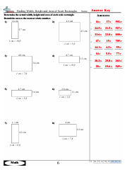 Finding Width, Height and Area of Scale Rectangles Math Worksheets With Answers, Page 12
