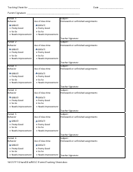 Document preview: Grade Tracking Sheet Template - Six Periods