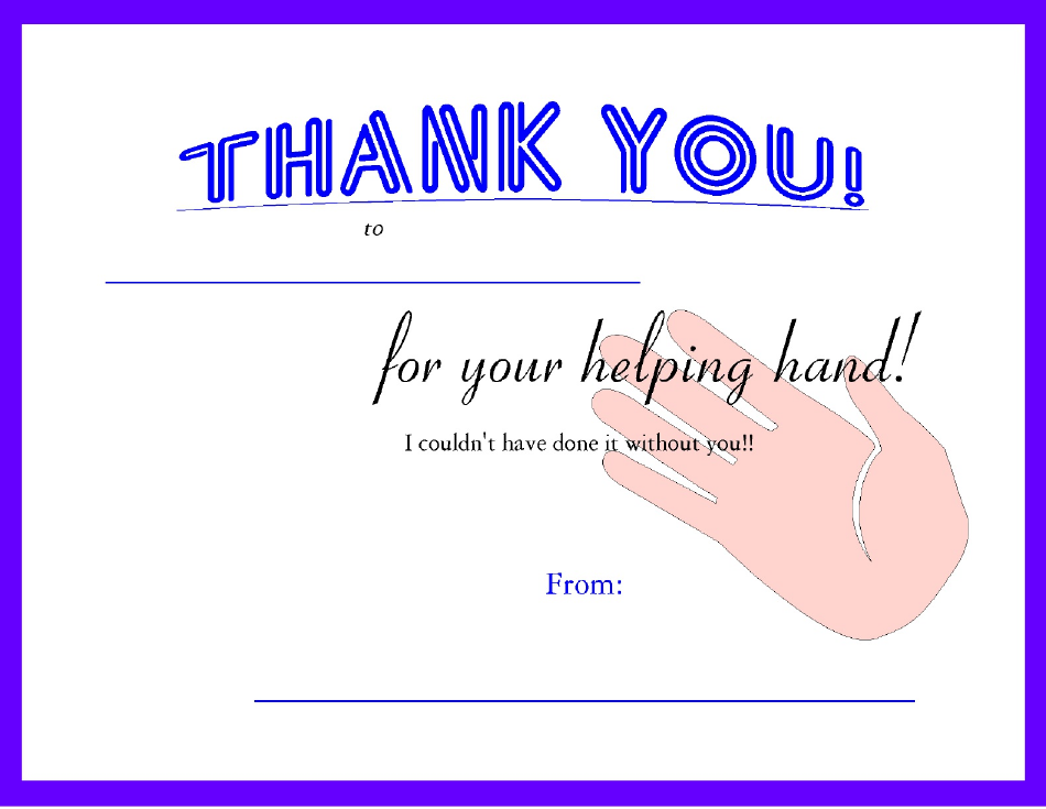 Thank You Certificate Template With Lined Paper Background