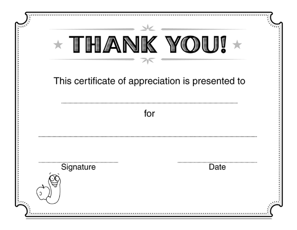 Certificate of Appreciation Template - Thank You image preview