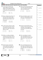 Finding Correct Expressions Worksheets With Answers, Page 11