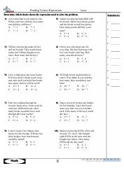 Finding Correct Expressions Worksheets With Answers, Page 15