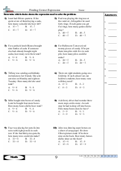 Finding Correct Expressions Worksheets With Answers, Page 17