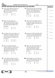 Finding Correct Expressions Worksheets With Answers, Page 19