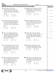 Finding Correct Expressions Worksheets With Answers, Page 5