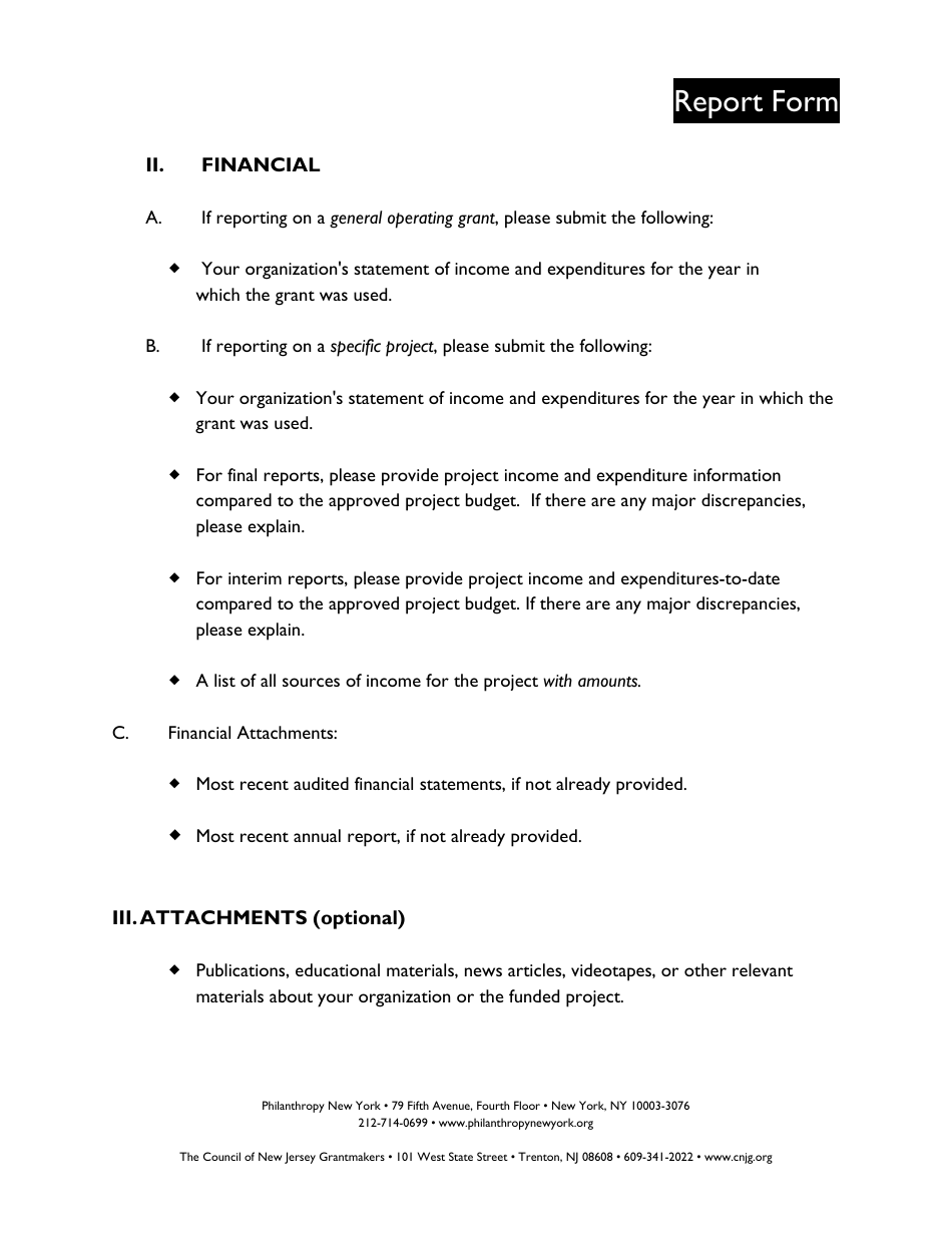 New York / New Jersey Area Common Report Form - New Jersey, Page 4