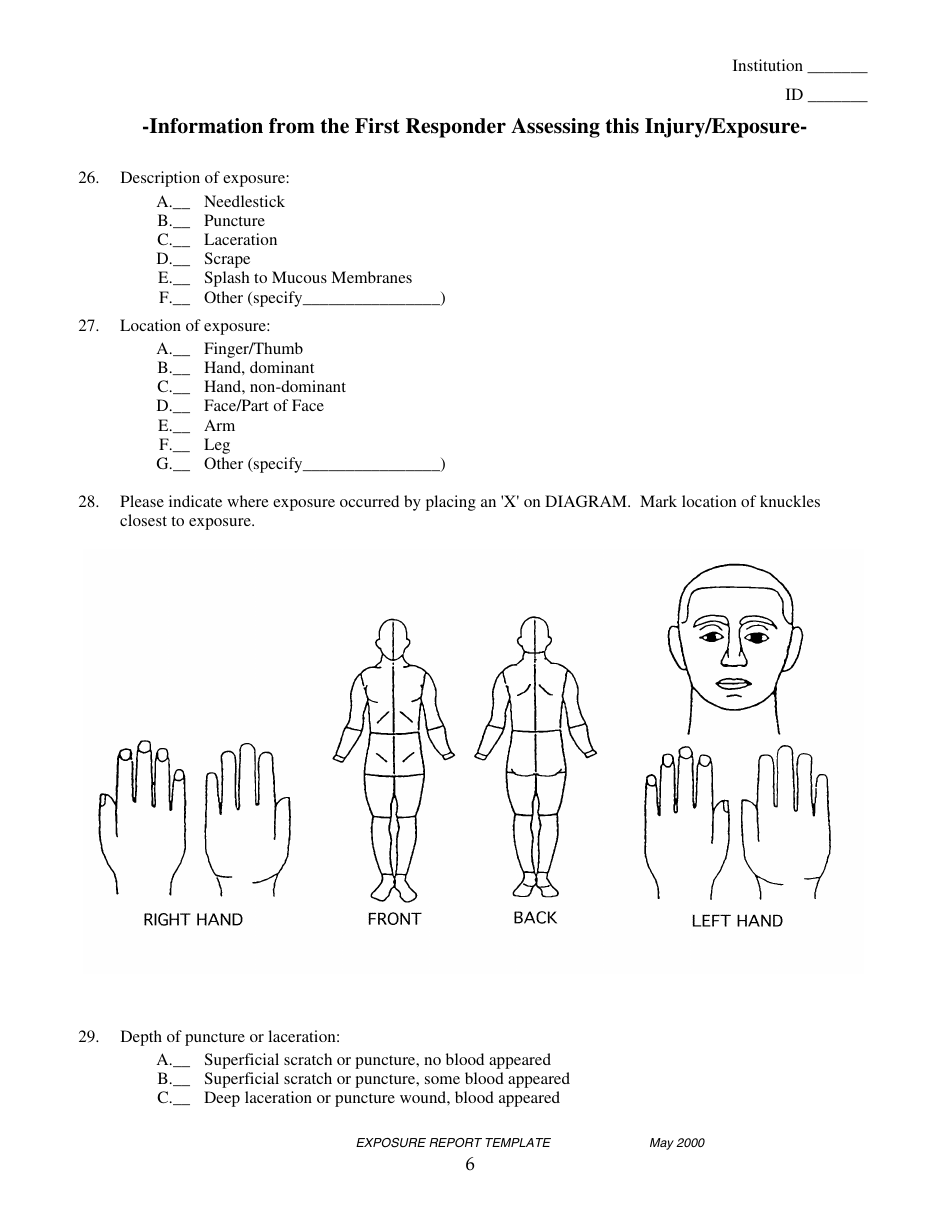 Bloodborne Exposure Incident Report Form - Fill Out, Sign Online and ...