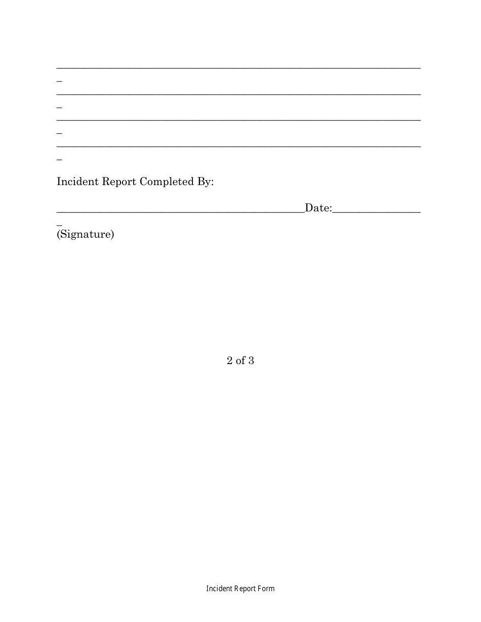Incident Report Form - Westwood Baptist Church, Page 3