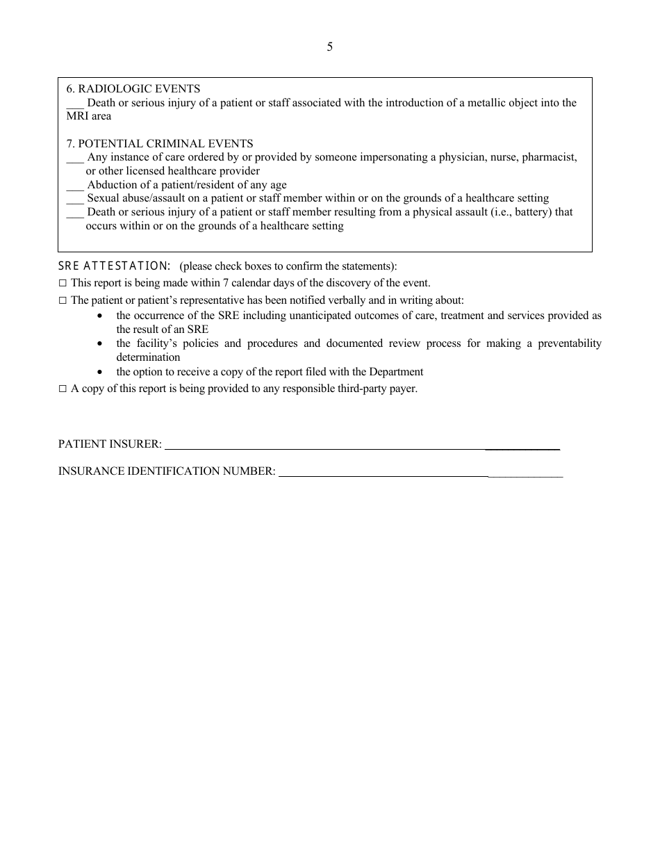 Hospital and Ambulatory Surgical Center Fax Report Form - Massachusetts, Page 10