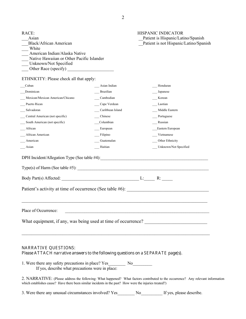 Hospital and Ambulatory Surgical Center Fax Report Form - Massachusetts, Page 7
