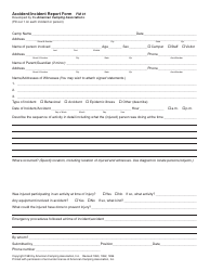 Accident/Incident Report Form - American Camping Association