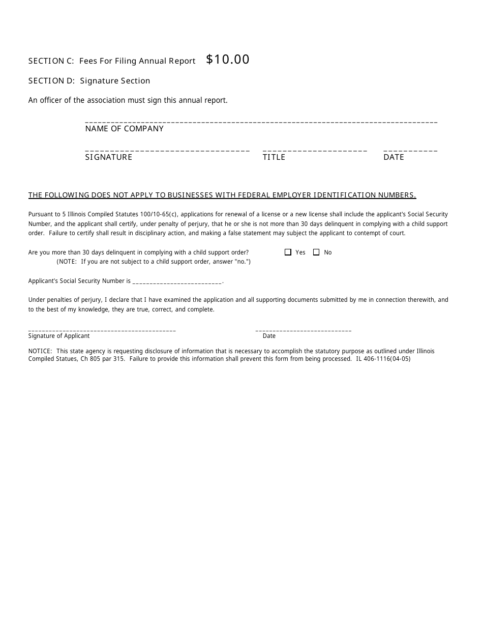 Annual Report Form Agricultural Co-operative Act - Illinois, Page 6
