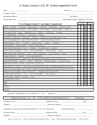Document preview: Home Inspection Form - El Paso County, Texas