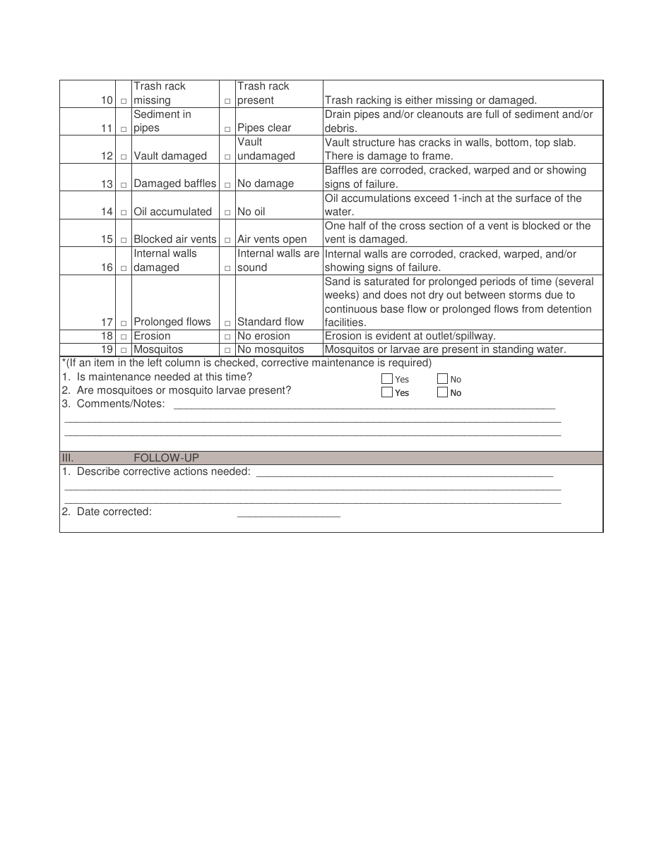 Stormwater Bmp Owner Inspection Form, Page 12