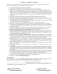 &quot;Admission / Immigration Application Form for Indian Students&quot;, Page 2