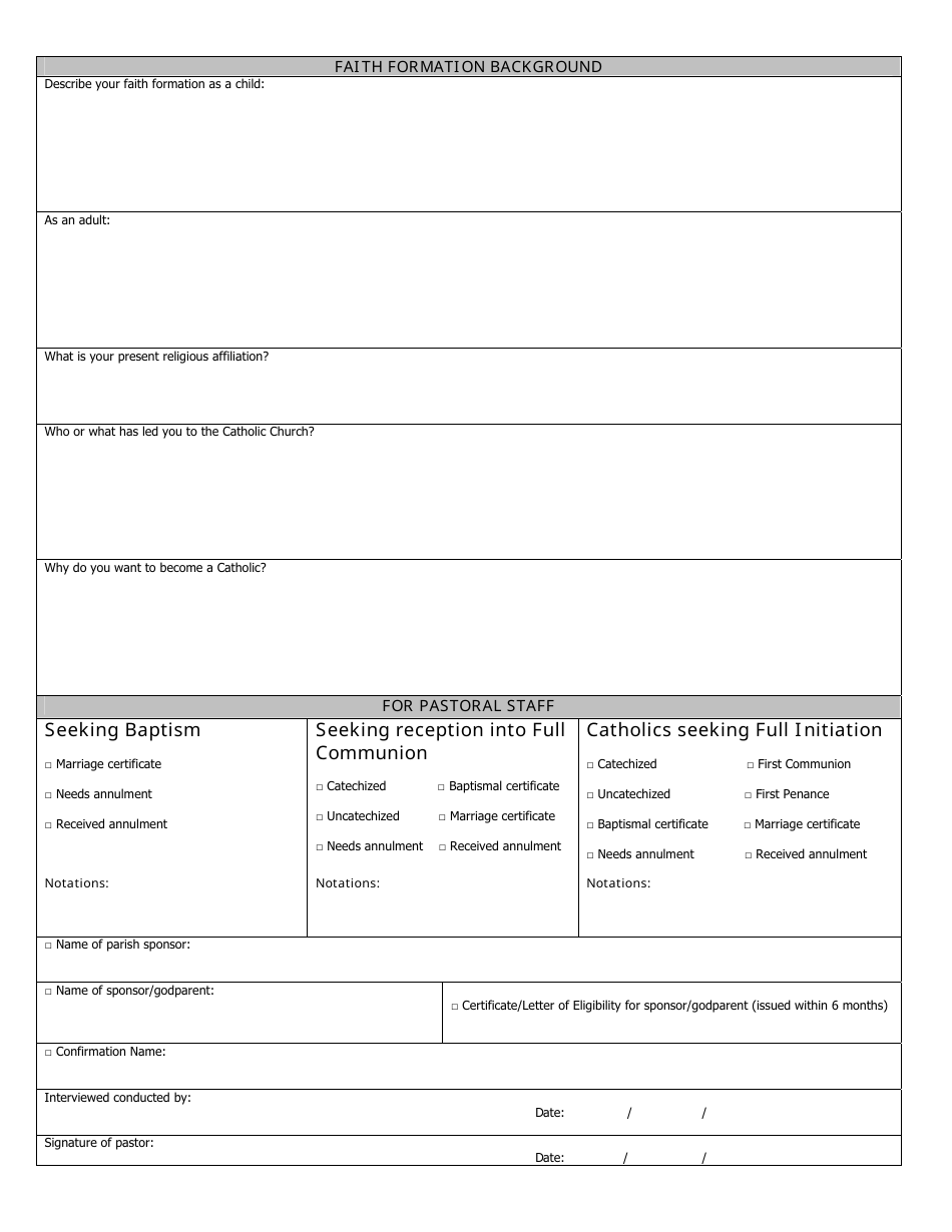 California Inquirer's Interview/Information Form - Fill Out, Sign ...