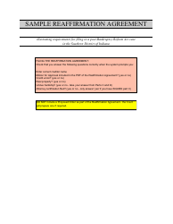 Instructions for Form 240A Sample Reaffirmation Agreement - Indiana