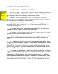 Instructions for Form 240A Sample Reaffirmation Agreement - Indiana, Page 5