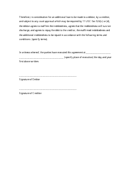 Reaffirmation Agreement Form, Page 2