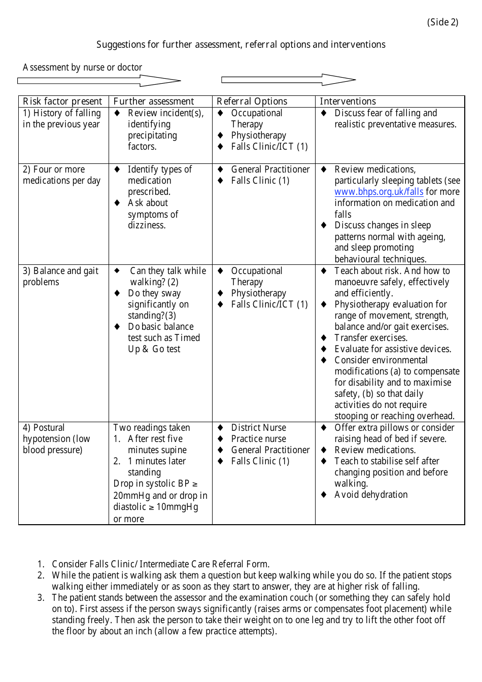 Falls Risk Assessment Tool Template For Older People Download Printable Pdf Templateroller 4601