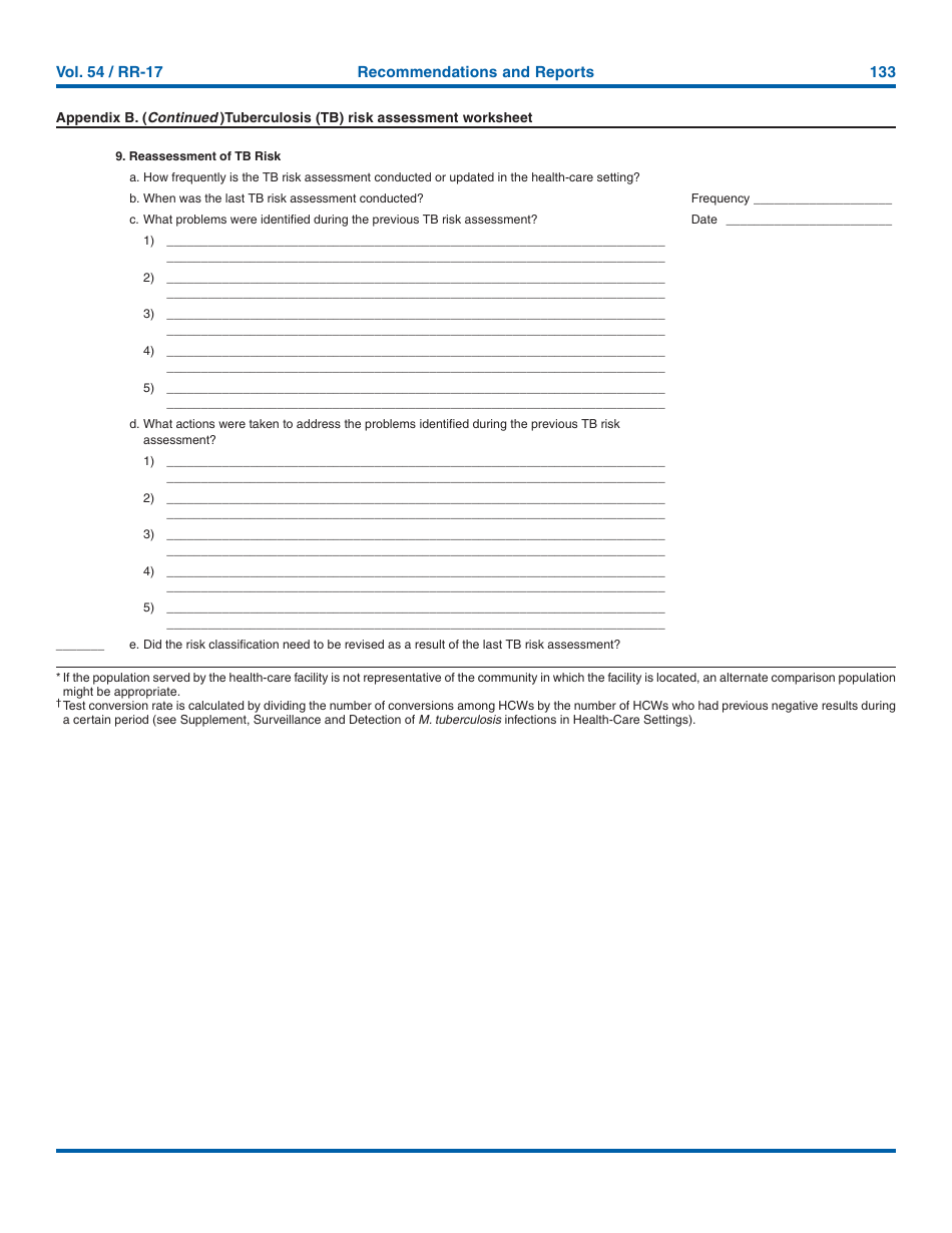 Tuberculosis Risk Assessment Worksheet Fill Out Sign Online And Download Pdf Templateroller 7149