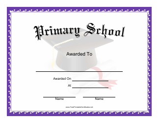 &quot;Primary School Award Certificate Template&quot;