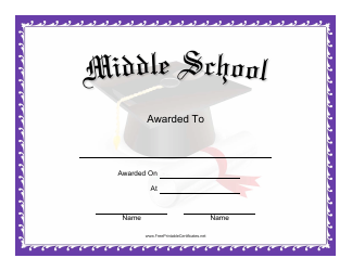 &quot;Middle School Award Certificate Template&quot;
