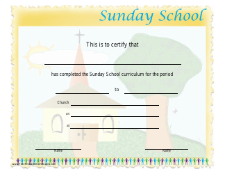 &quot;Sunday School Certificate Template&quot;