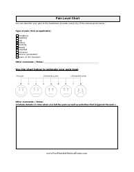 Document preview: Pain Level Chart Template With Faces