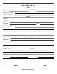 Document preview: Safety Hazard Report Template