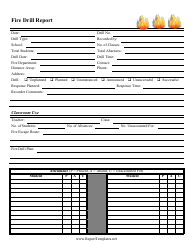 Document preview: Fire Drill Report Template