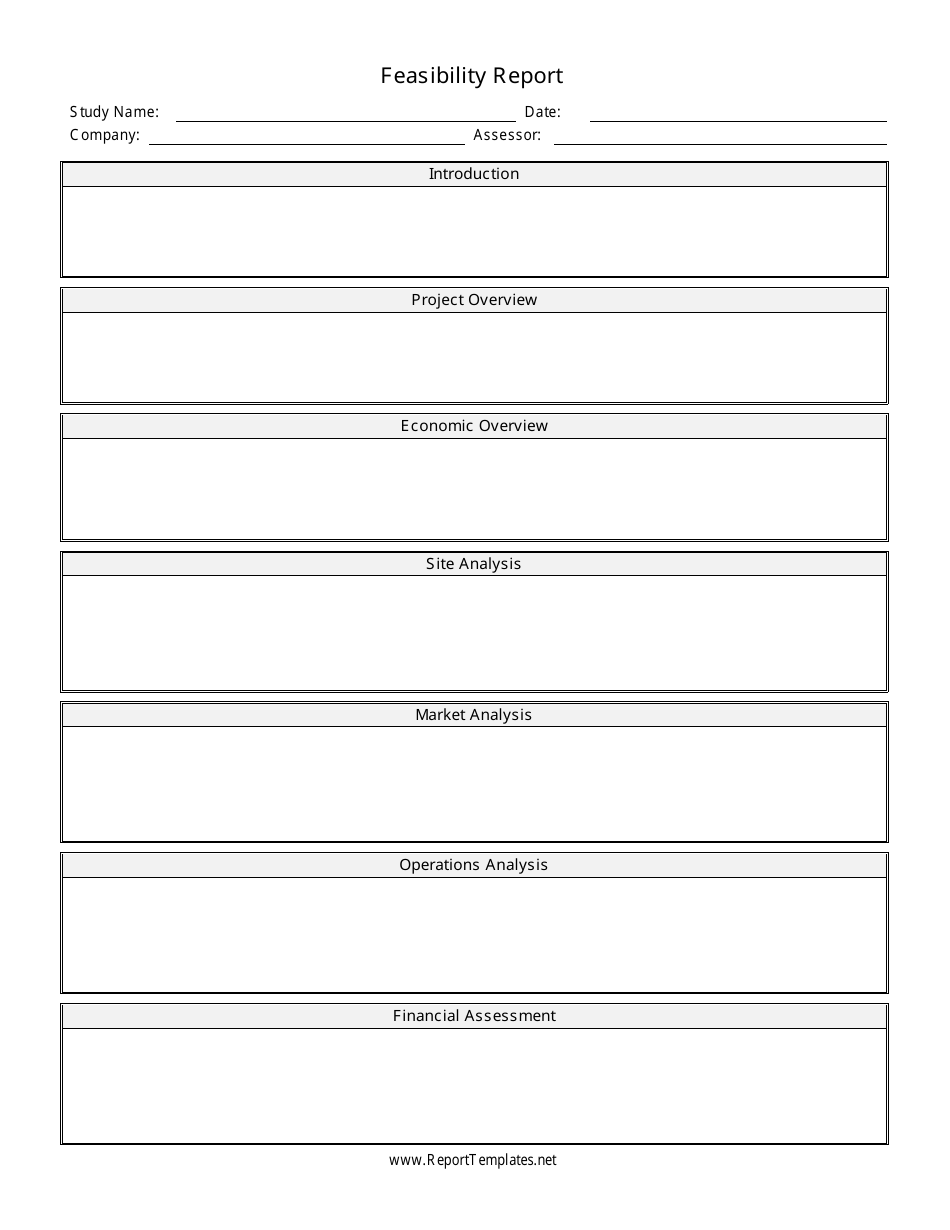 Feasibility Report Template, Page 1