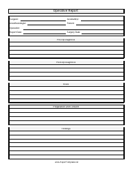 Document preview: Operative Report Template