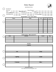 &quot;Daily Report Template&quot;