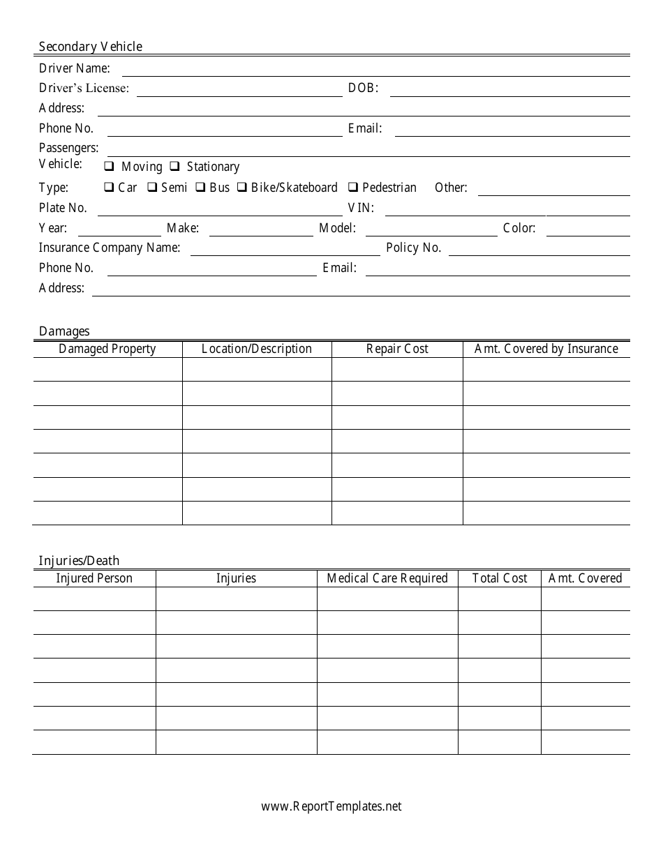 Vehicle Incident Report Form - Fill Out, Sign Online and Download PDF ...