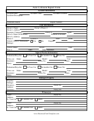 Document preview: Auto Collision Report Form